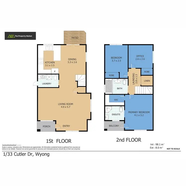 Floorplan of Homely townhouse listing, 1/33 Cutler Drive, Wyong NSW 2259