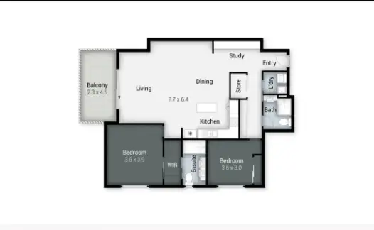 Floorplan of Homely unit listing, 76/1 Boulton Drive, Nerang QLD 4211