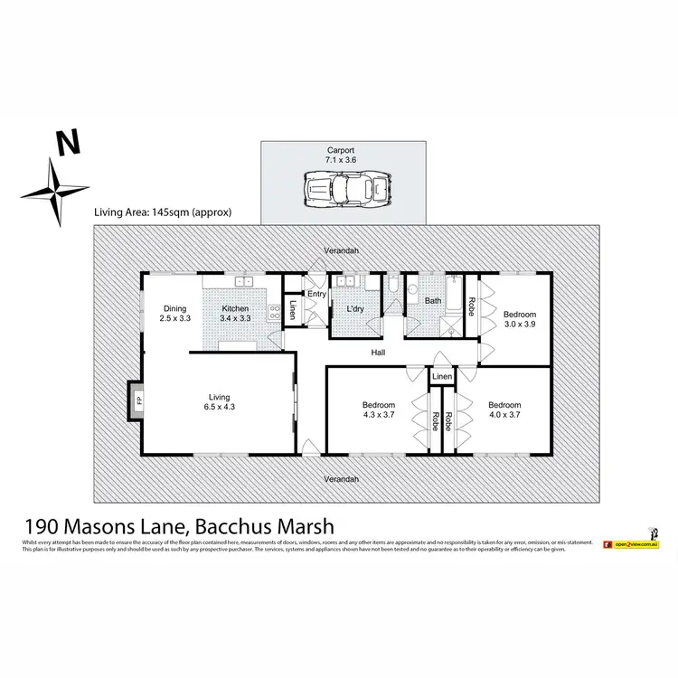 Floorplan of Homely rural property listing, 190 Masons Lane, Bacchus Marsh VIC 3340