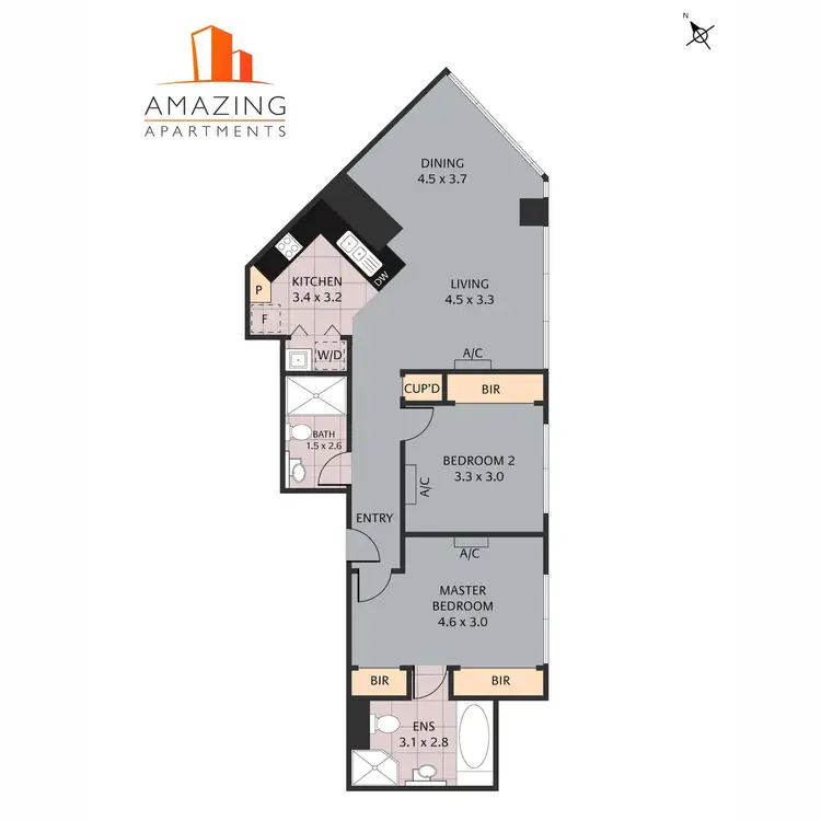 Floorplan of Homely apartment listing, L48/501 Adelaide Street, Brisbane City QLD 4000
