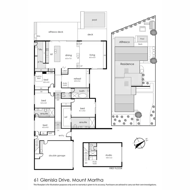 Floorplan of Homely house listing, 61 Glenisla Drive, Mount Martha VIC 3934