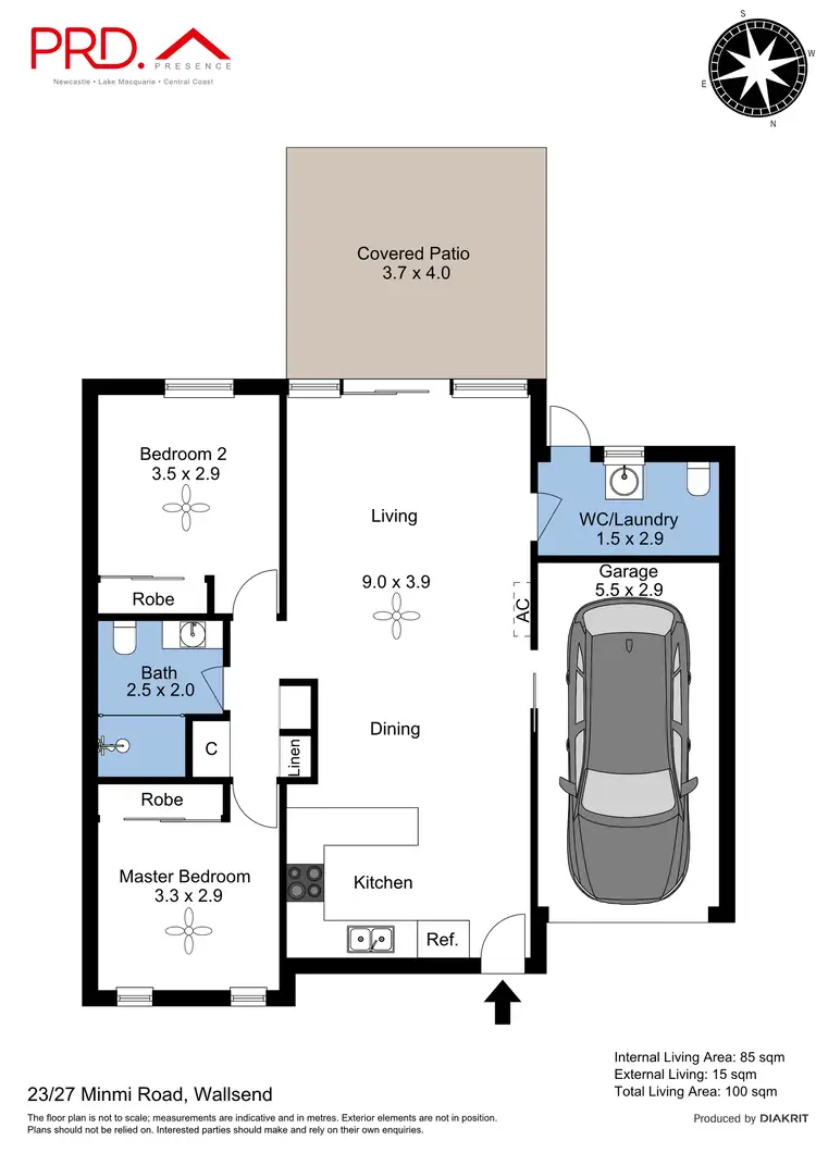 Floorplan of Homely villa listing, 23/27 Minmi Road, Wallsend NSW 2287