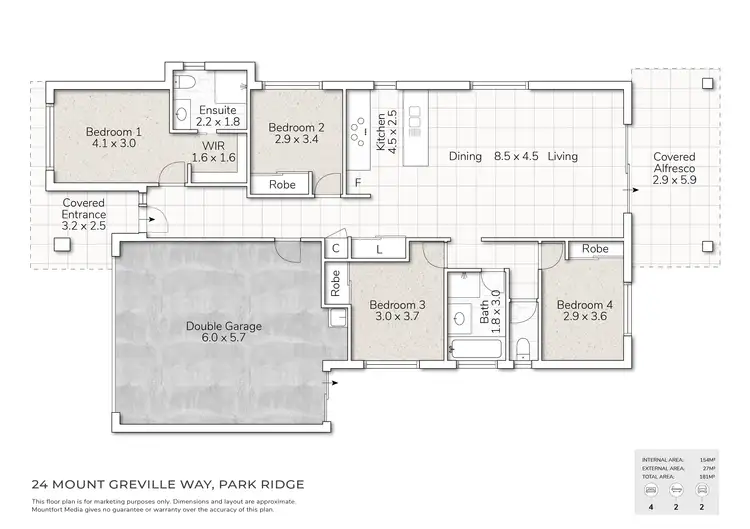 Floorplan of Homely house listing, 24 Mount Greville Way, Park Ridge QLD 4125