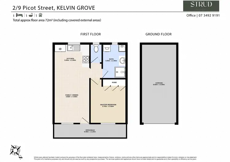 Floorplan of Homely unit listing, 2/9 Picot Street, Kelvin Grove QLD 4059