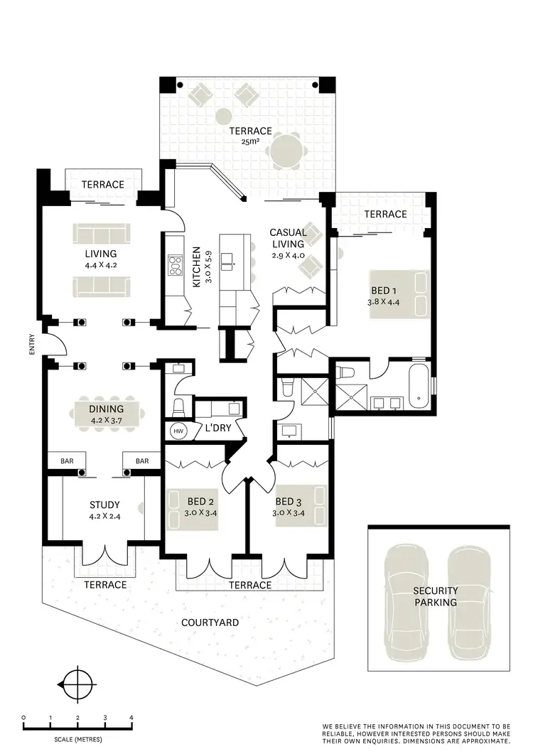 Floorplan of Homely apartment listing, 2/1 Le Vesinet Drive, Hunters Hill NSW 2110