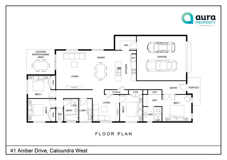 Floorplan of Homely house listing, 41 Amber Drive, Caloundra West QLD 4551
