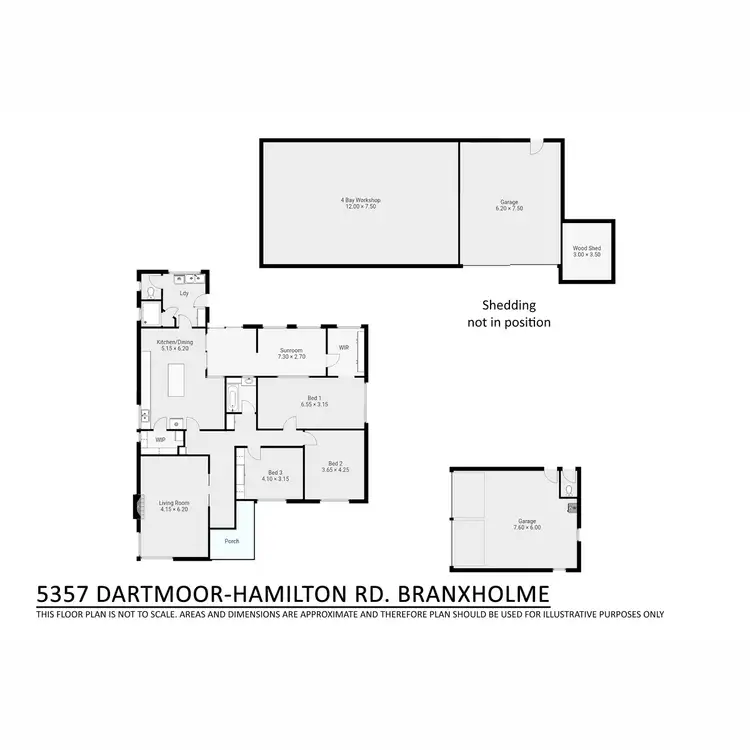 Floorplan of Homely rural property listing, 5357 Dartmoor-Hamilton Road, Branxholme VIC 3302
