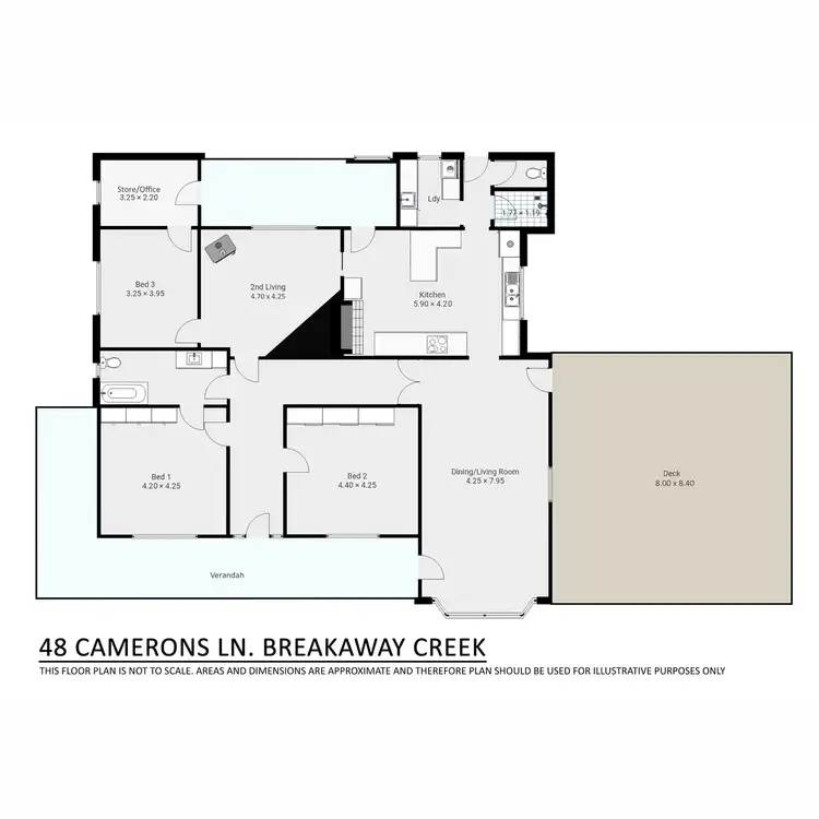 Floorplan of Homely rural property listing, 48 Camerons Lane, Breakaway Creek VIC 3303