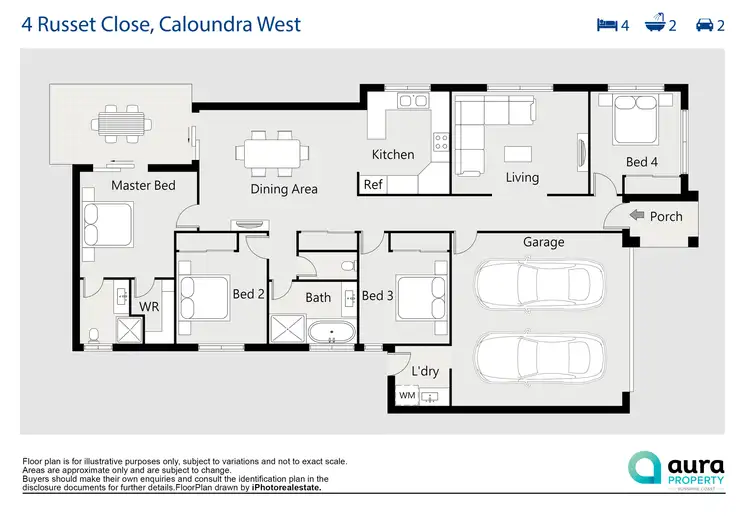 Floorplan of Homely house listing, 4 Russett Close, Caloundra West QLD 4551