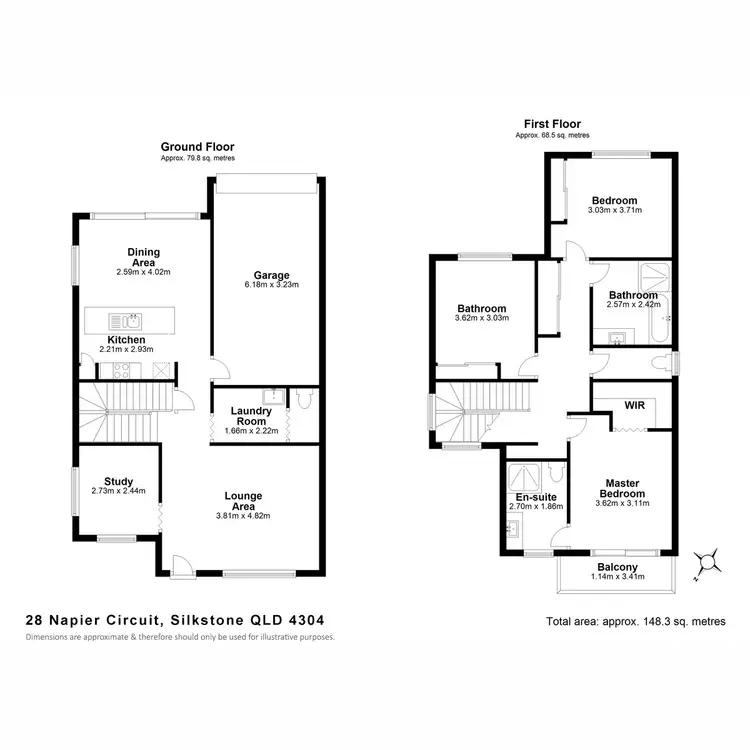 Floorplan of Homely terrace listing, 28 Napier Circuit, Silkstone QLD 4304