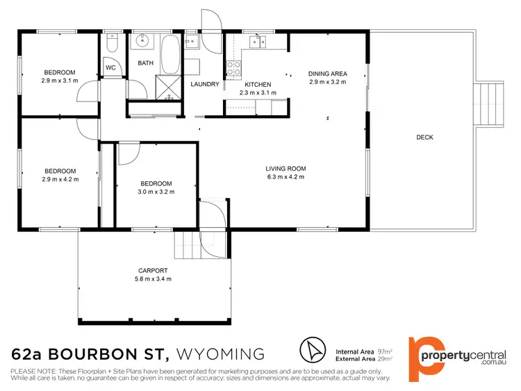 Floorplan of Homely house listing, 62a Bourbon Street, Wyoming NSW 2250