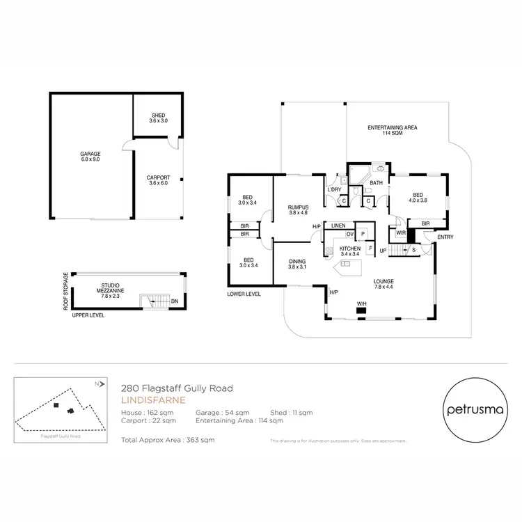 Floorplan of Homely house listing, 280 Flagstaff Gully Road, Lindisfarne TAS 7015