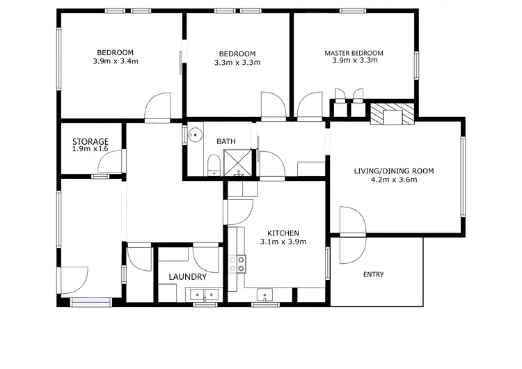 Floorplan of Homely house listing, 42 Thomas Mitchell Drive, Wodonga VIC 3690