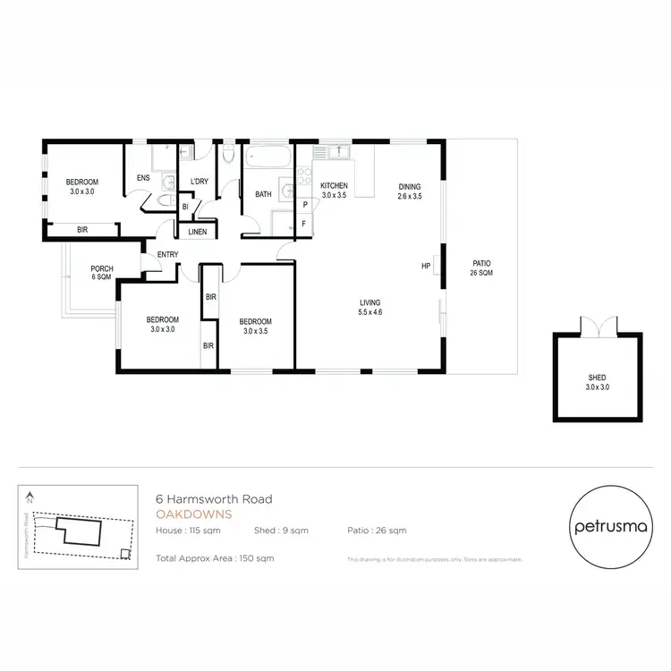 Floorplan of Homely house listing, 6 Harmsworth Road, Oakdowns TAS 7019