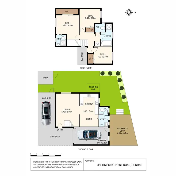 Floorplan of Homely townhouse listing, 8/100-104 Kissing Point Road, Dundas NSW 2117