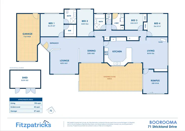 Floorplan of Homely house listing, 71 Strickland Drive, Boorooma NSW 2650