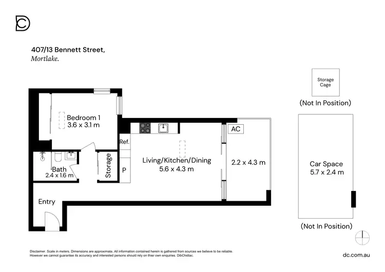 Floorplan of Homely apartment listing, 407/13 Bennett Street, Mortlake NSW 2137
