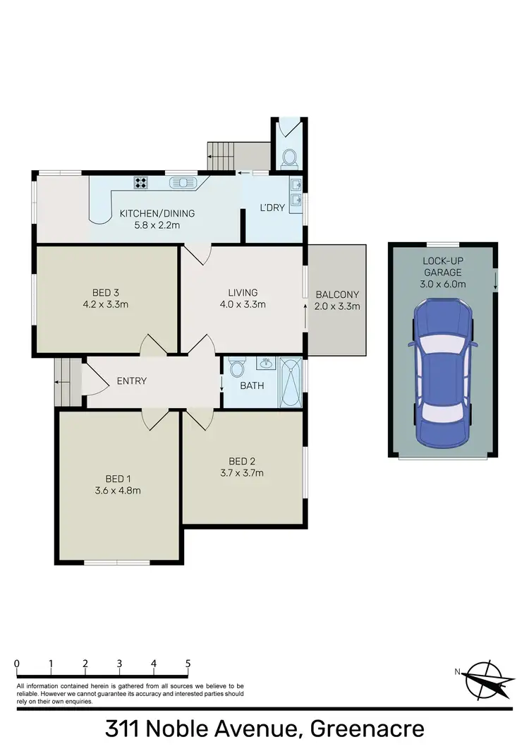 Floorplan of Homely house listing, 311 Noble Avenue, Greenacre NSW 2190
