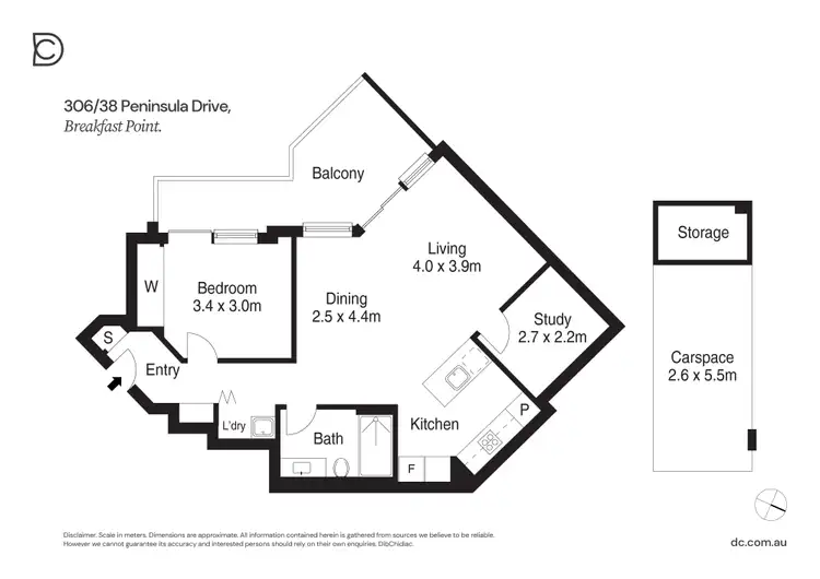Floorplan of Homely apartment listing, 306/38 Peninsula Drive, Breakfast Point NSW 2137