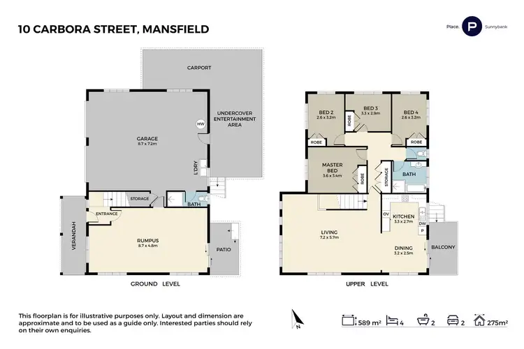 Floorplan of Homely house listing, 10 Carbora Street, Mansfield QLD 4122