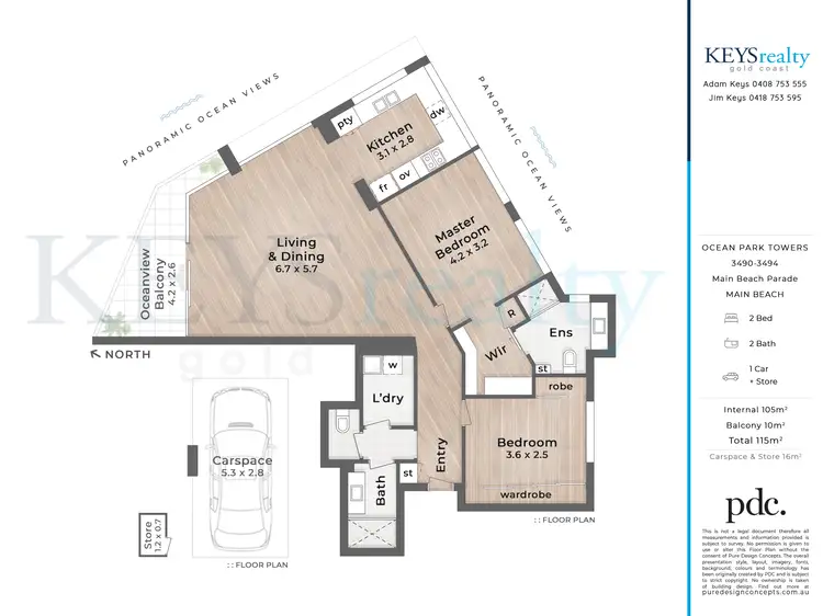 Floorplan of Homely apartment listing, 21/3494 Main Beach Parade, Main Beach QLD 4217