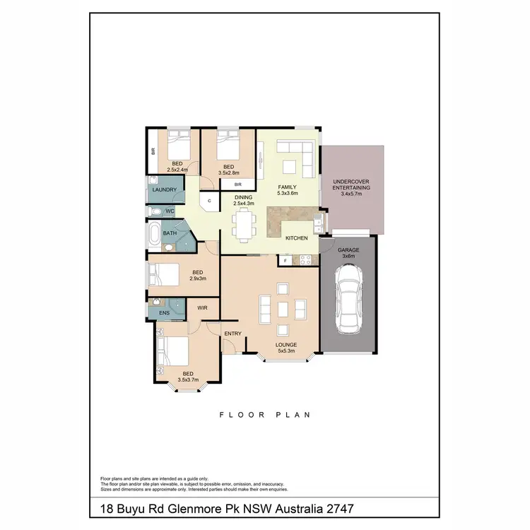 Floorplan of Homely house listing, 18 Buyu Road, Glenmore Park NSW 2745