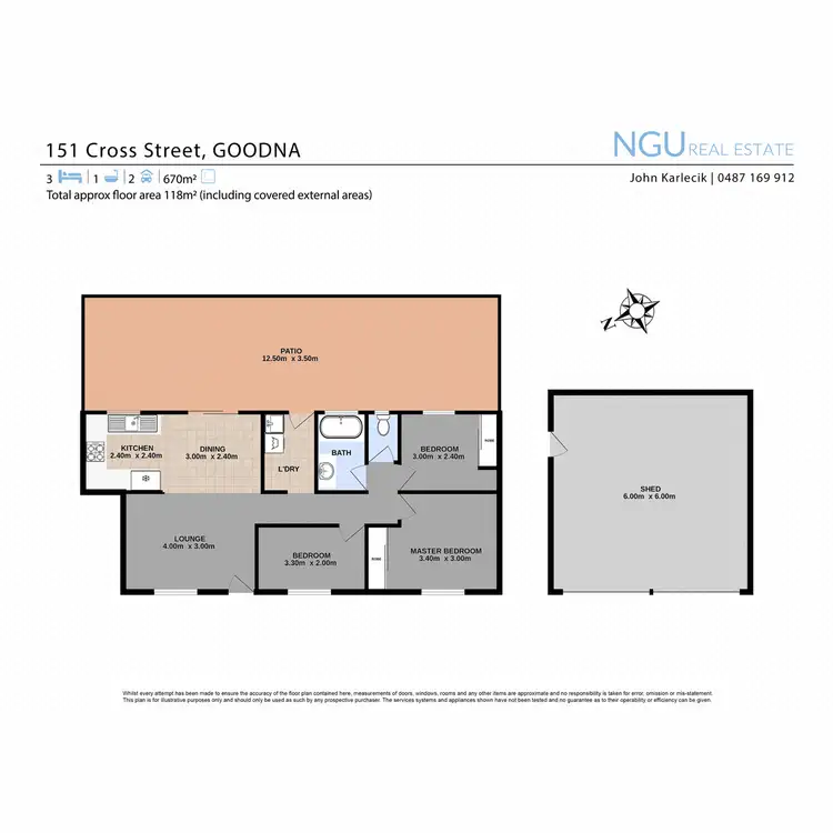 Floorplan of Homely house listing, 151 Cross Street, Goodna QLD 4300