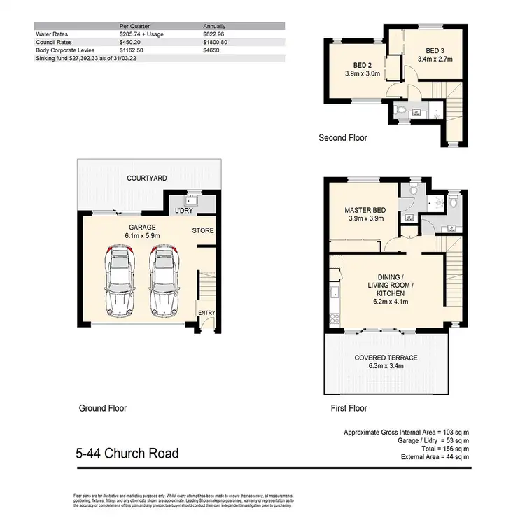 Floorplan of Homely townhouse listing, 5/44 Church Road, Zillmere QLD 4034