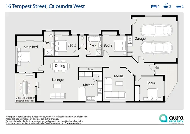 Floorplan of Homely house listing, 16 Tempest Street, Caloundra West QLD 4551