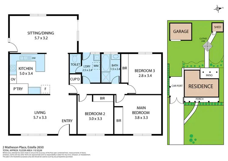 Floorplan of Homely house listing, 2 Matheson Place, Estella NSW 2650
