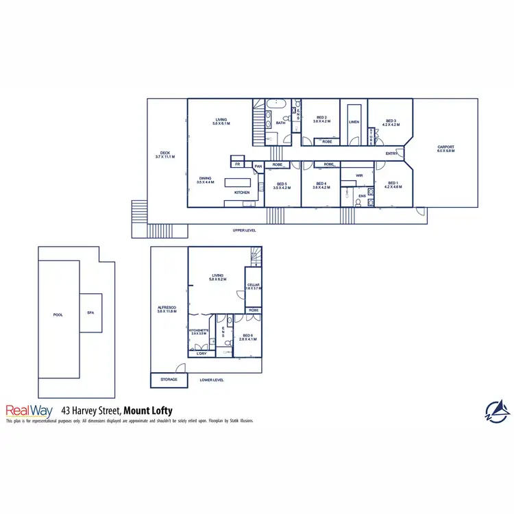 Floorplan of Homely house listing, 43 Harvey Street, Mount Lofty QLD 4350