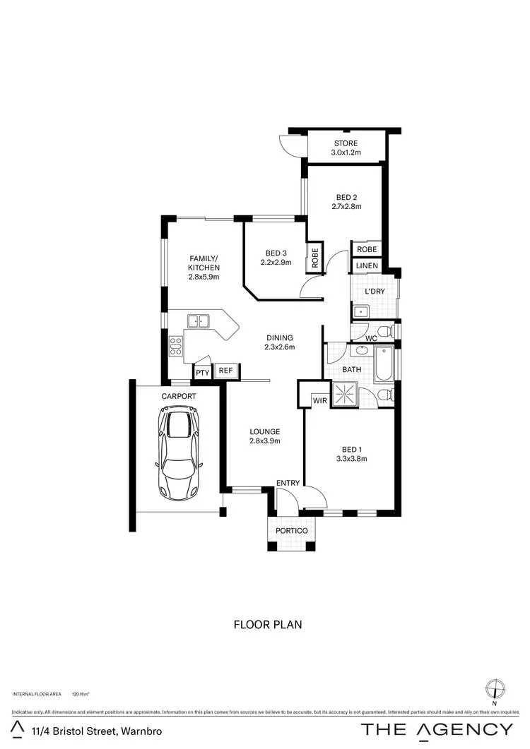 Floorplan of Homely villa listing, 11/4 Bristol Street, Warnbro WA 6169