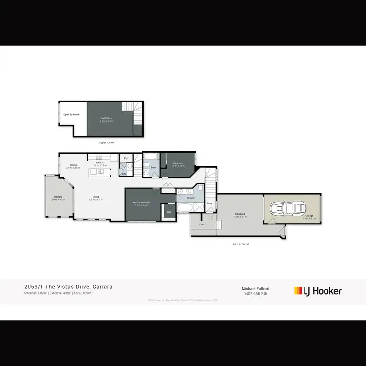 Floorplan of Homely apartment listing, 2059/1 The Vistas Drive, Carrara QLD 4211