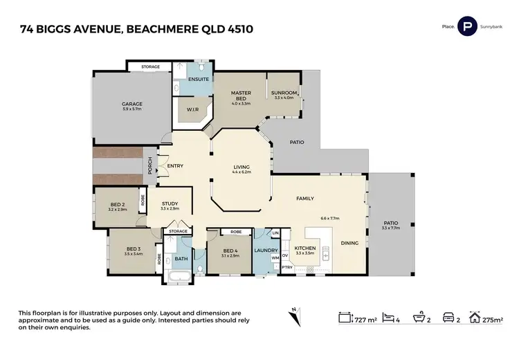 Floorplan of Homely house listing, 74 Biggs Avenue, Beachmere QLD 4510