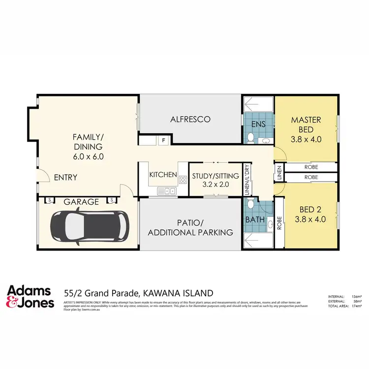 Floorplan of Homely villa listing, 55/2 Grand Parade, Kawana Island QLD 4575