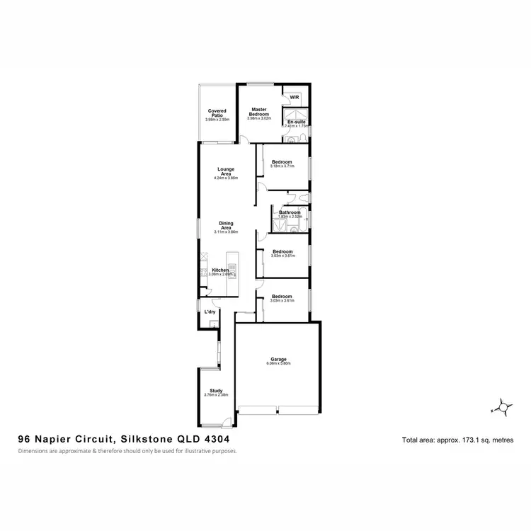 Floorplan of Homely house listing, 96 Napier Circuit, Silkstone QLD 4304