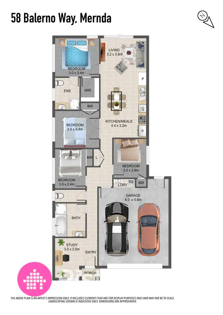 Floorplan of Homely house listing, 58 Balerno Way, Mernda VIC 3754