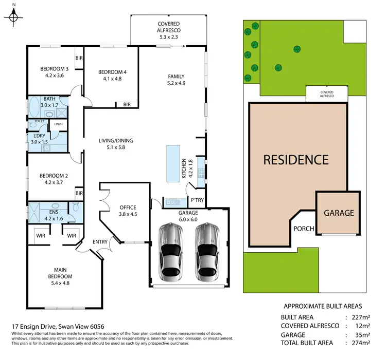 Floorplan of Homely house listing, 17 Ensign Drive, Swan View WA 6056