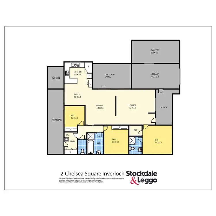 Floorplan of Homely house listing, 2 Chelsea Square, Inverloch VIC 3996