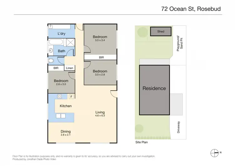 Floorplan of Homely house listing, 72 Ocean Street, Rosebud VIC 3939