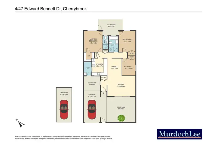 Floorplan of Homely villa listing, 4/47 Edward Bennett Drive, Cherrybrook NSW 2126