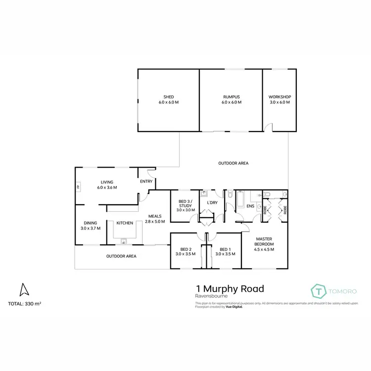 Floorplan of Homely house listing, 1 Murphy Road, Ravensbourne QLD 4352