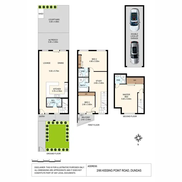 Floorplan of Homely townhouse listing, 2/95 Kissing Point Road, Dundas NSW 2117