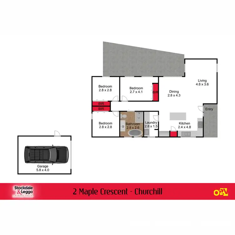 Floorplan of Homely house listing, 2 Maple Crescent, Churchill VIC 3842