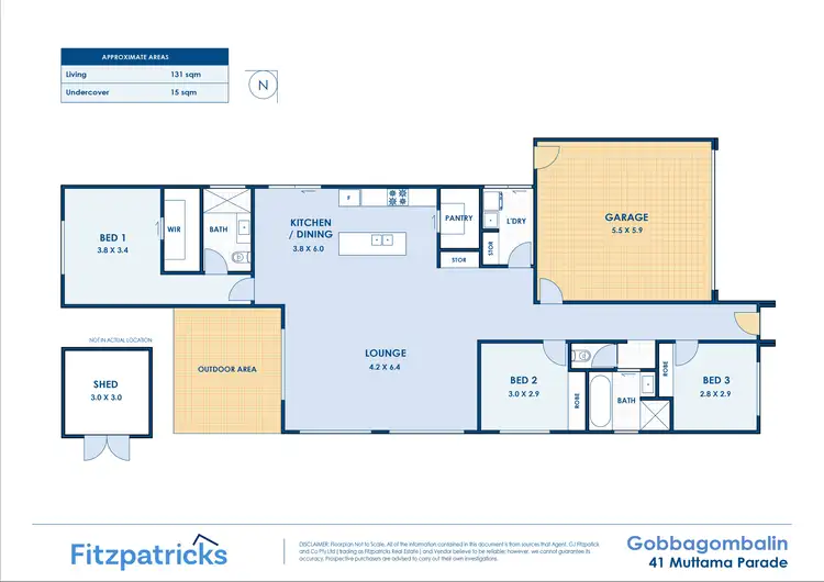 Floorplan of Homely house listing, 41 Muttama Parade, Gobbagombalin NSW 2650