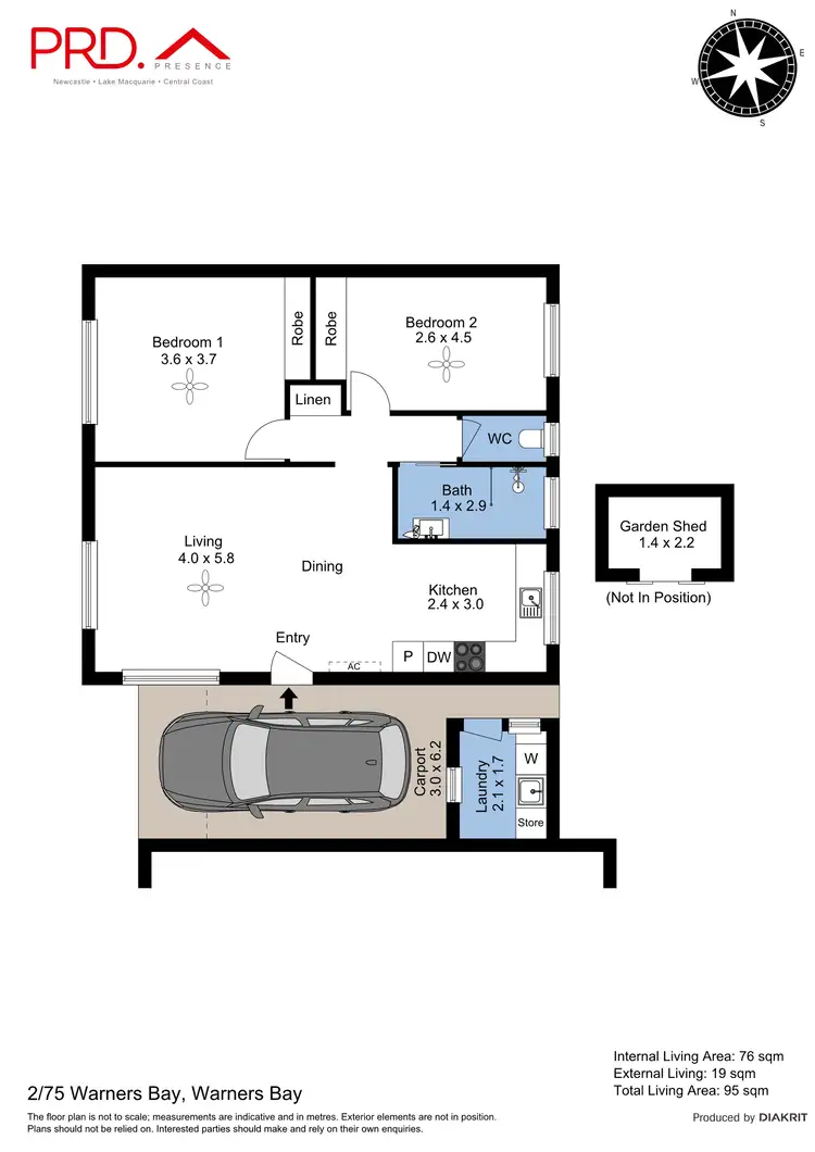 Floorplan of Homely villa listing, 2/75 Warners Bay Road, Warners Bay NSW 2282