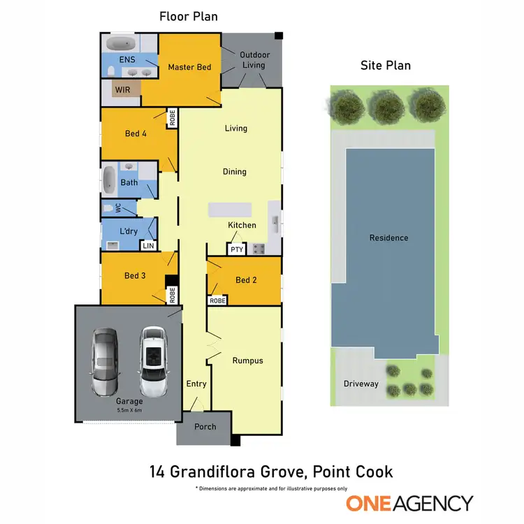 Floorplan of Homely house listing, 14 Grandiflora Grove, Point Cook VIC 3030