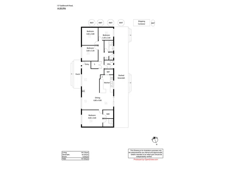 Floorplan of Homely house listing, 137 Saddleworth Road, Auburn SA 5451