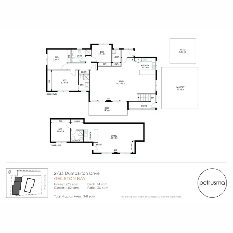Floorplan of Homely unit listing, 2/33 Dumbarton Drive, Geilston Bay TAS 7015
