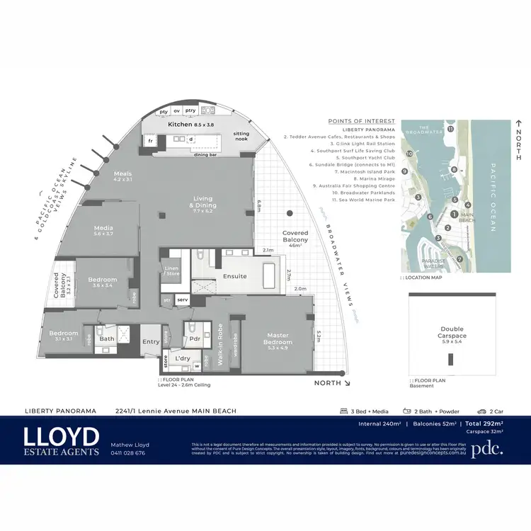 Floorplan of Homely apartment listing, 2241/1 Lennie Avenue, Main Beach QLD 4217